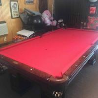 Pool Table With Pool Stick Rack